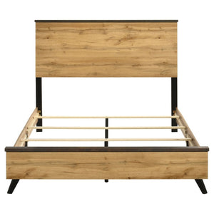 English Elm Pinehurst Queen Bedroom Set Mid-Century Modern Panel Bed with Dresser and Nightstands B2777S00831