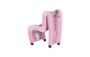 Phillips Collection Seat Belt Chair - Playful Modern Design for Kids, Durable Construction, Perfect for Playrooms & Nurseries Kid Sized, Pink/White B3061LP