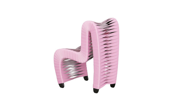 Phillips Collection Seat Belt Chair - Playful Modern Design for Kids, Durable Construction, Perfect for Playrooms & Nurseries Kid Sized, Pink/White B3061LP