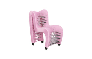 Phillips Collection Seat Belt Chair - Playful Modern Design for Kids, Durable Construction, Perfect for Playrooms & Nurseries Kid Sized, Pink/White B3061LP