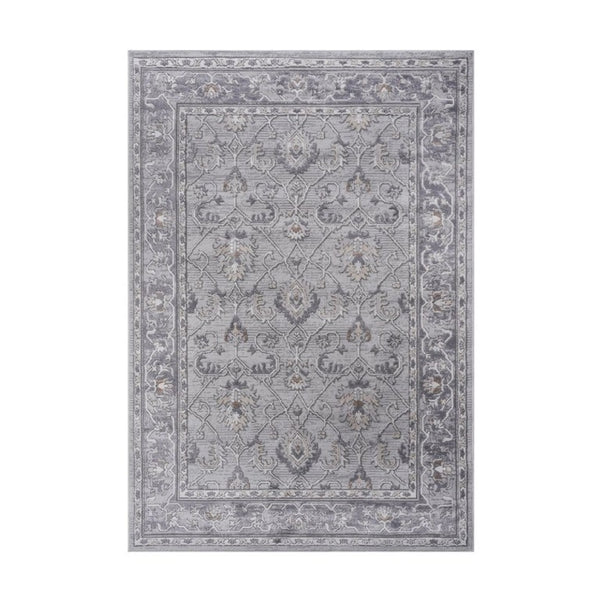 English Elm Loom and Luxe Oriental Area Rug Machine Woven Stain Resistant for Living Dining Spaces Ivory+Grey B335P289401