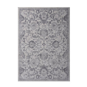 English Elm Loom and Luxe Oriental Area Rug Machine Woven Stain Resistant for Living Dining Spaces Grey B335P289448