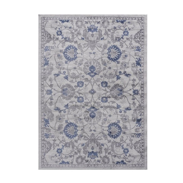 English Elm Loom and Luxe Oriental Area Rug Machine Woven Stain Resistant for Living Dining Spaces Blue B335P289452