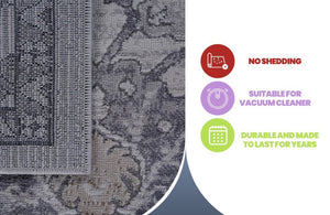 English Elm Loom and Luxe Oriental Machine Woven Stain Resistant Synthetic Loop Pile Area Rug Sand B335P289457