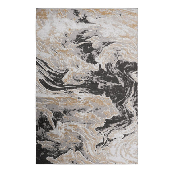 English Elm Loom and Luxe Geometric Area Rug Stain Resistant Synthetic Pile for Modern Living Spaces Grey B335P289547