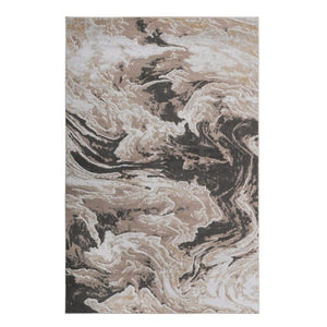 English Elm Loom and Luxe Geometric Synthetic Area Rug Stain Resistant Loop Pile for Any Room Light Brown B335P289558