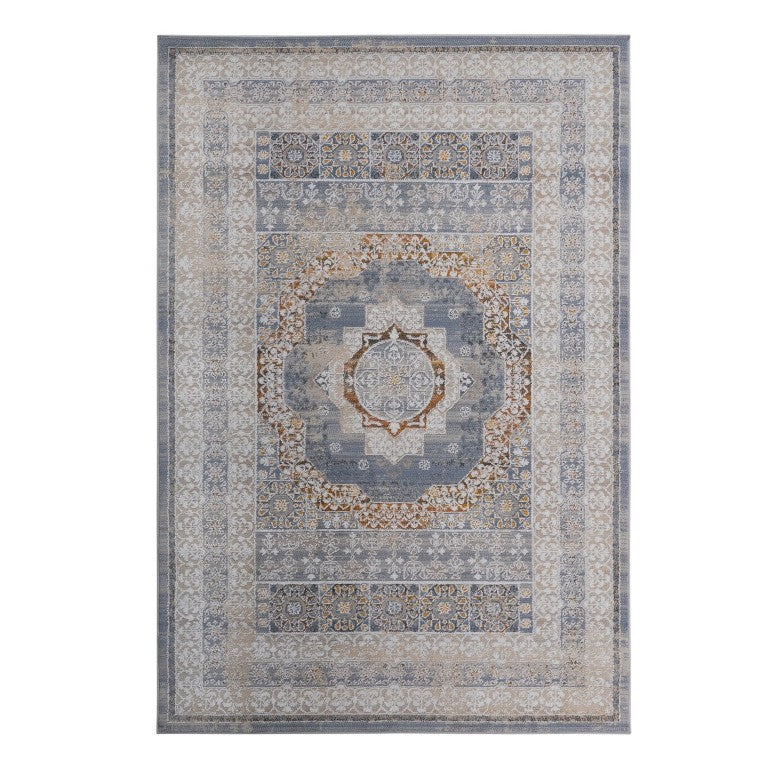 English Elm Loom Luxe Medallion Area Rug Machine Woven Synthetic Pile for Bedroom and Living Room B335P289574