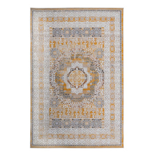 English Elm Loom and Luxe Geometric Area Rug Stain Resistant Synthetic Pile for Modern Living Spaces Cream B335P289577