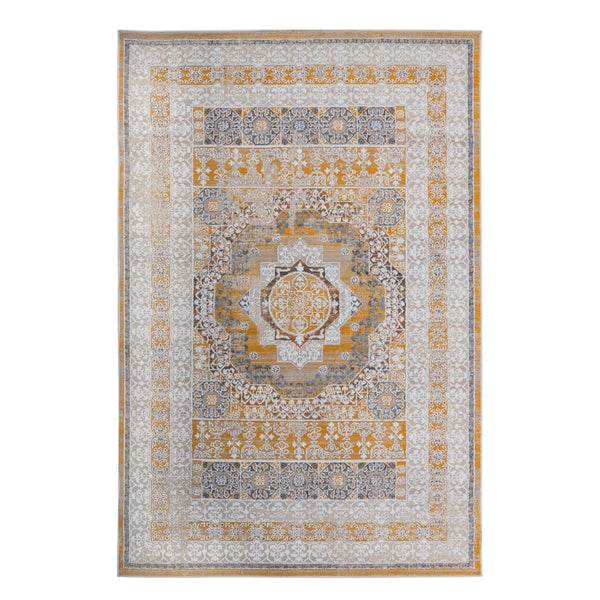 English Elm Loom and Luxe Geometric Area Rug Stain Resistant Synthetic Pile for Modern Living Spaces Cream B335P289577