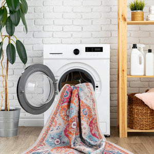 English Elm Loom and Luxe Washable Vintage Area Rug with Non-slip Backing for Any Room Cream B335P289645
