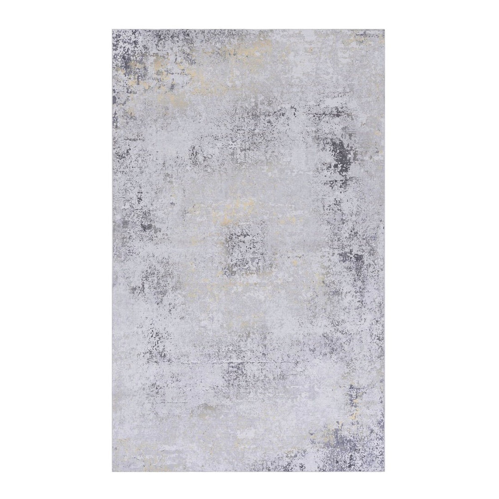 English Elm Loom and Luxe Washable Vintage Area Rug with Non-slip Backing for Any Room Gray/Gold B335P289899