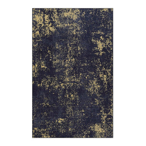 English Elm Loom and Luxe Washable Vintage Area Rug with Non-slip Backing for Any Room Black/Gold B335P289906