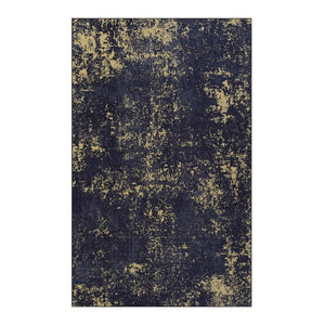 English Elm Loom and Luxe Washable Low Pile Area Rug Bohemian Style for Living Room or Bedroom Black/Gold B335P289907