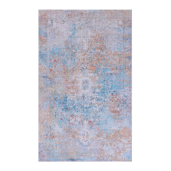 English Elm Loom and Luxe Washable Vintage Area Rug with Non-slip Backing for Any Room Yellow/Cream B335P289953