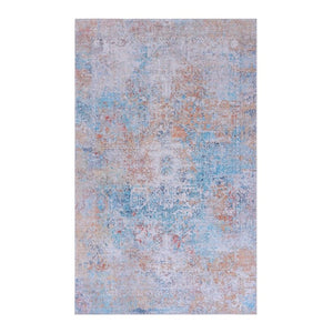 English Elm Loom and Luxe Washable Low Pile Area Rug Bohemian Style for Living Room or Bedroom Yellow/Cream B335P289954