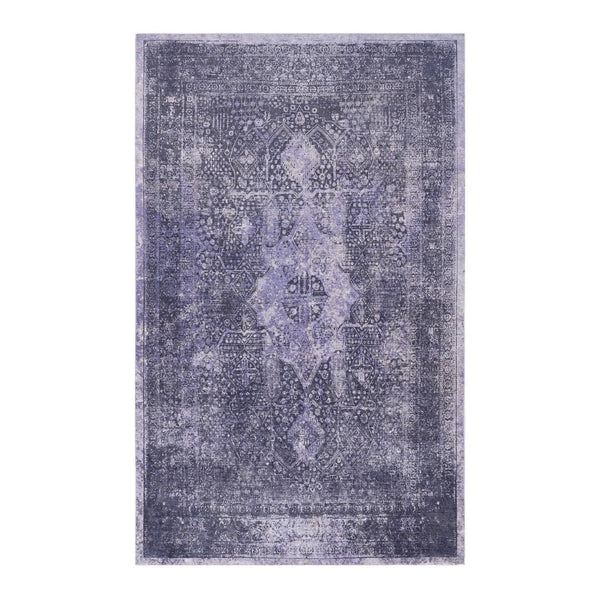 English Elm Loom and Luxe Washable Vintage Area Rug with Non-slip Backing for Any Room Anthracite B335P289960