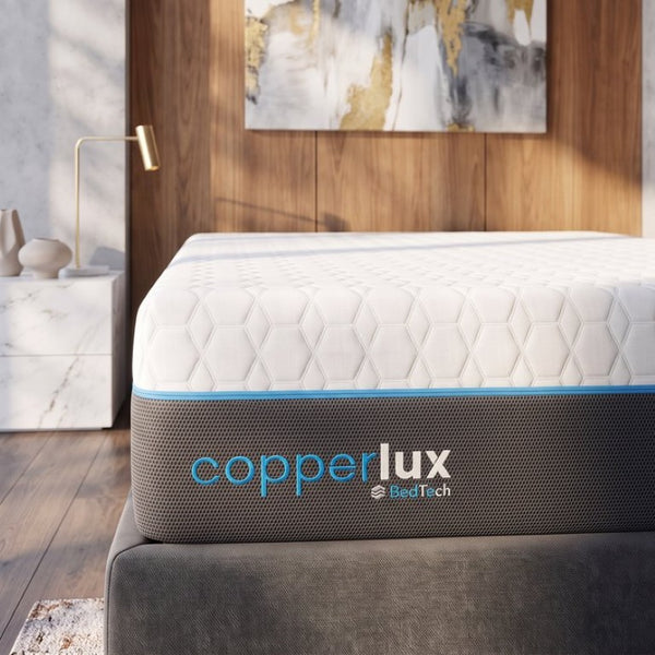 English Elm Copper Lux Gel Memory Foam Mattress with Phase Change Cooling for Adjustable Bases King 14" B337P292887