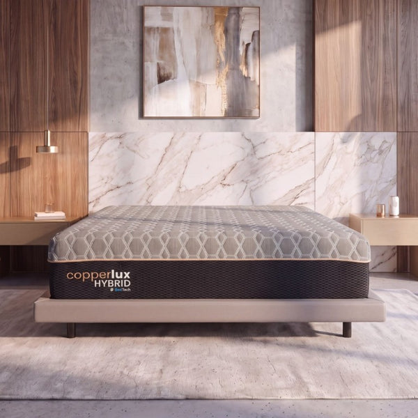 English Elm Copper Infused Memory Foam Hybrid Full Mattress with Pocketed Coils for Cool Sleep B337P292894