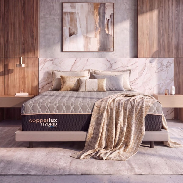 English Elm Copper Infused Memory Foam Hybrid Full Mattress with Pocketed Coils for Cool Sleep B337P292894