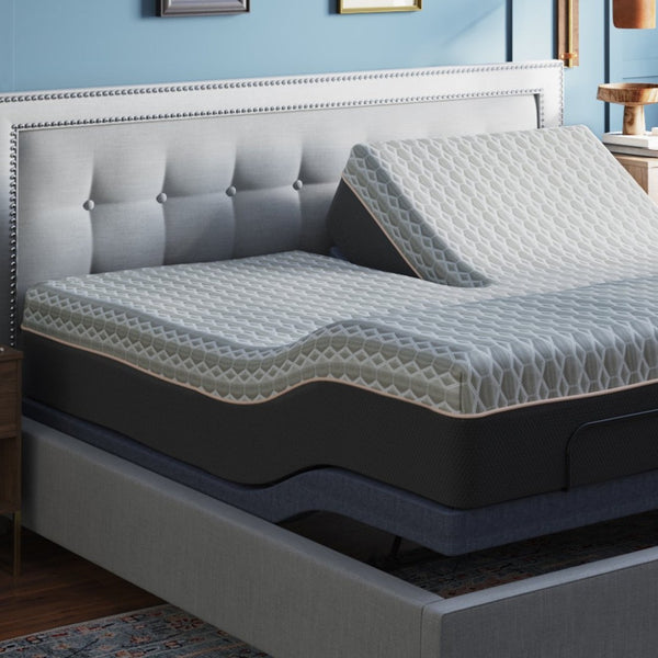 English Elm Copper Infused Split Top Queen Hybrid Mattress with Pocketed Coils for Cool Sleep B337P292898