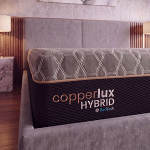 English Elm Copper Infused Hybrid Queen Mattress with Pocketed Coils Pressure Relief Cooling Foam B337P292902