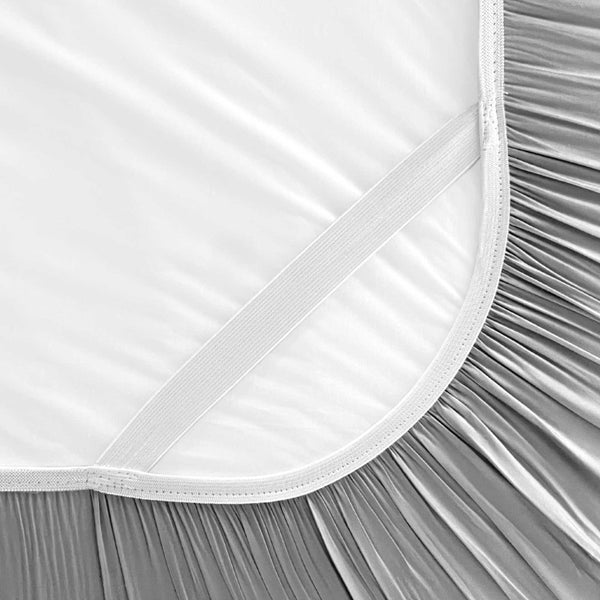 English Elm Thread™ Rayon Sheet Set Silky Breathable Hypoallergenic Bedding for Sensitive Skin Split King Pewter Bamboo B337P356817
