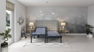 English Elm Bt3000 Split Queen Adjustable Base with Massage Bluetooth App and Underbed Lighting B337S00003