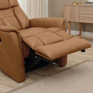English Elm Swivel Glider Recliner Top Grain Leather Adjustable Headrest Living Room Lounge Chair Antelope B339P323101