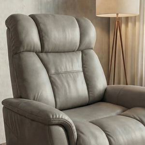 English Elm Swivel Glider Recliner Top Grain Leather Adjustable Headrest Living Room Lounge Chair B339P323108