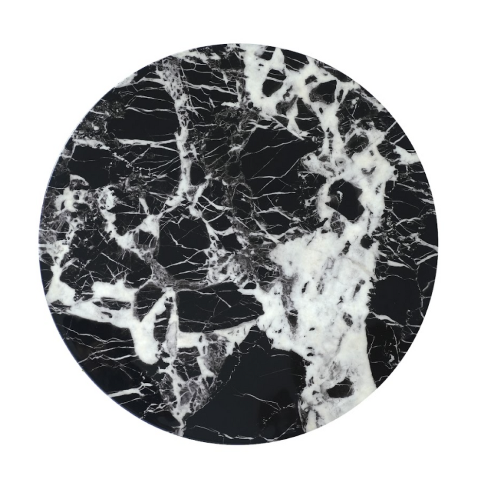 English Elm Marble Patterned Square Coffee Table Stone Look Surface for Modern Living Rooms B341P383777