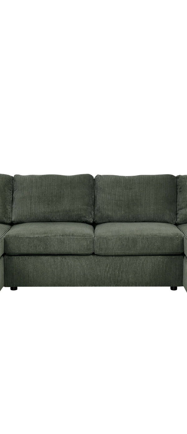 English Elm D94015-lv Corduroy Modular Sectional 3 Piece Foam Cushion Seating for Modern Living B343P311419