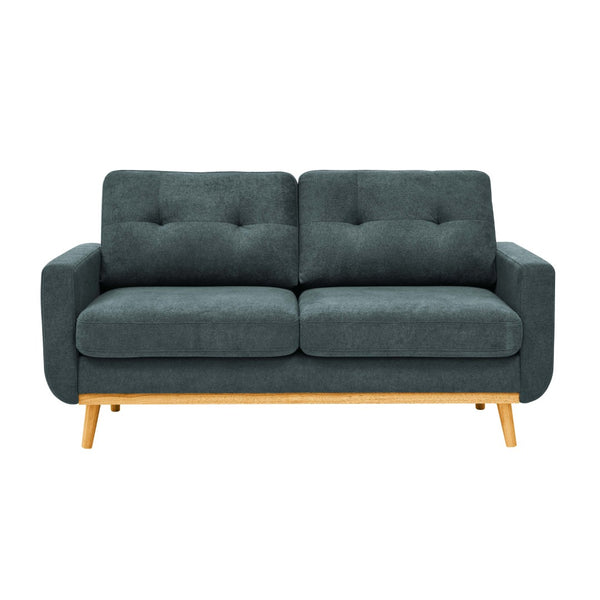 English Elm 67.7" Wide Tufted Polyester Loveseat with Splayed Wood Legs for Modern Living Rooms Grayish Green B343P320254