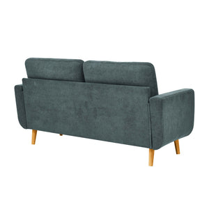 English Elm 67.7" Wide Tufted Polyester Loveseat with Splayed Wood Legs for Modern Living Rooms Grayish Green B343P320254