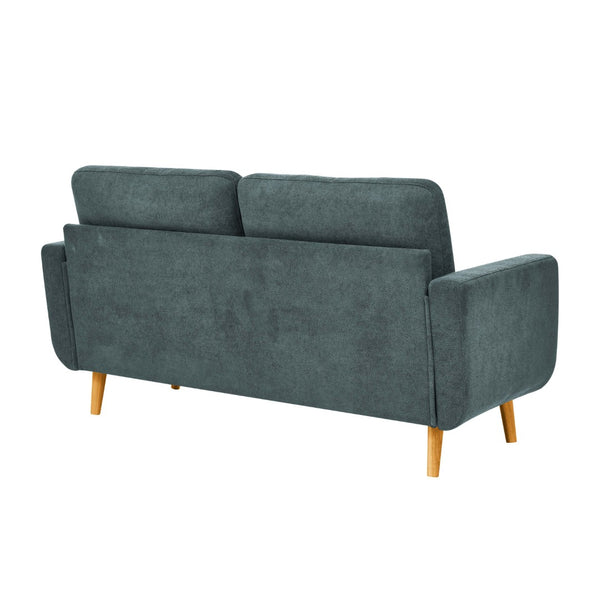 English Elm 67.7" Wide Tufted Polyester Loveseat with Splayed Wood Legs for Modern Living Rooms Grayish Green B343P320254