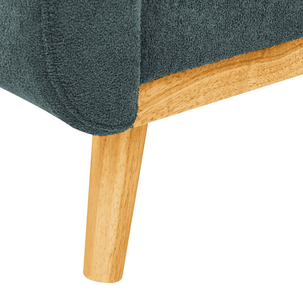 English Elm 67.7" Wide Tufted Polyester Loveseat with Splayed Wood Legs for Modern Living Rooms Grayish Green B343P320254