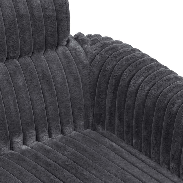 English Elm Luxe Ribbed Velvet Swivel Accent Chair with Gold Base for Living Room Lounge B343P321727