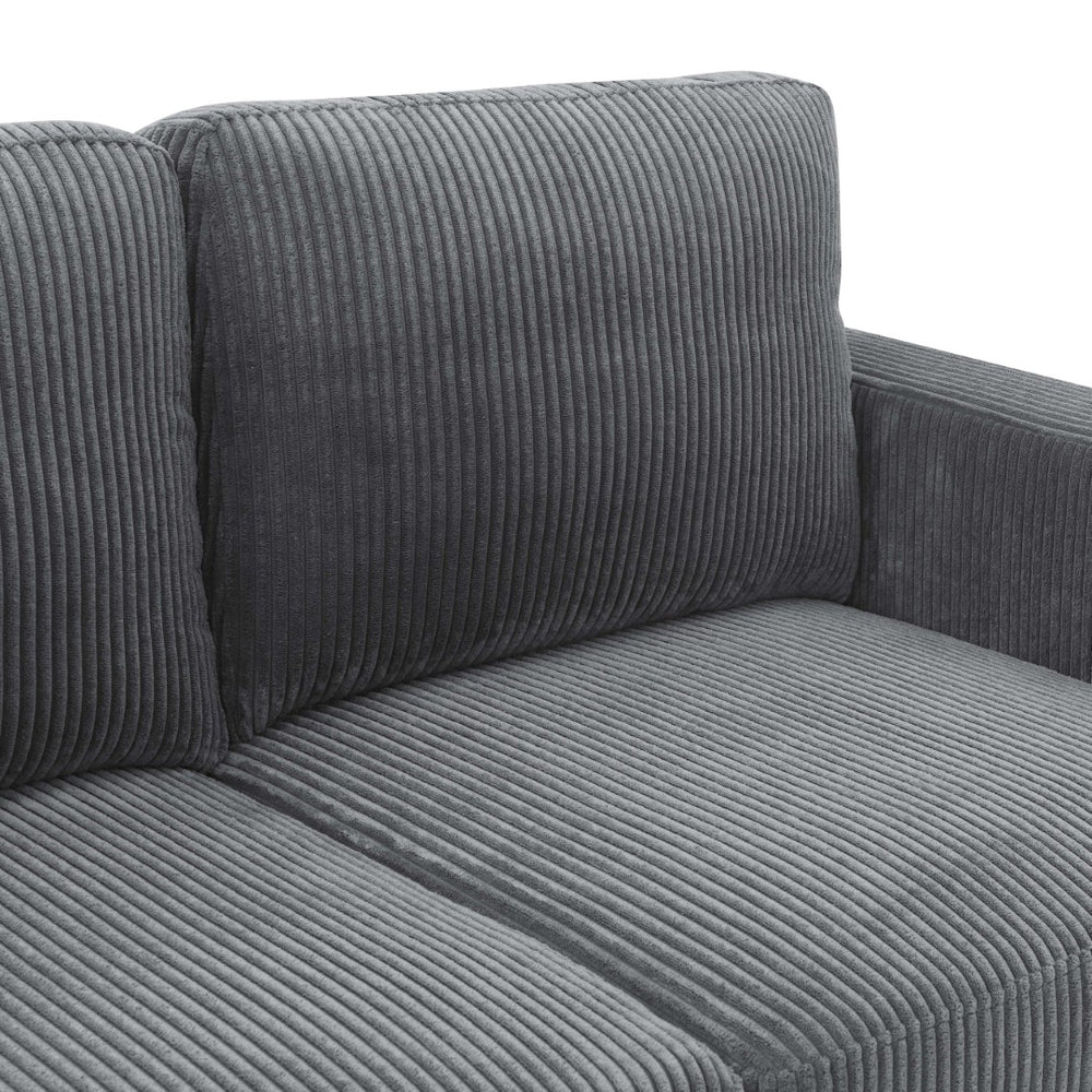 English Elm D8425-4 Modular Corduroy Sectional with Ottoman for Contemporary Living Rooms B343S00051