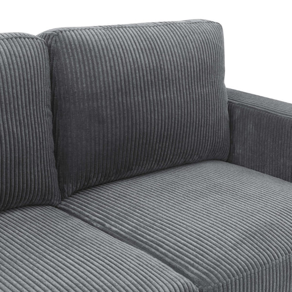 English Elm D8425-4 Modular Corduroy Sectional with Ottoman for Contemporary Living Rooms B343S00051