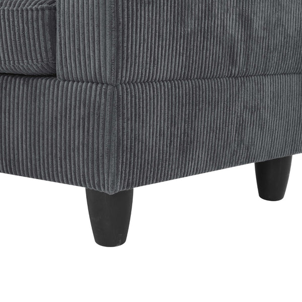 English Elm D8425-4 Modular Corduroy Sectional with Ottoman for Contemporary Living Rooms B343S00051