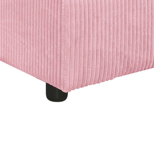 English Elm Wynisha Modular Corduroy Sofa with Adjustable Headrests and Solid Wood Legs Pink B343S00052