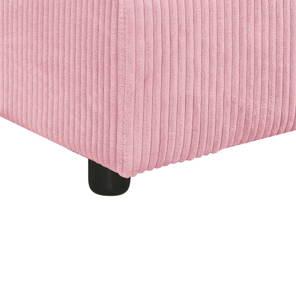 English Elm Wynisha Modular Corduroy Sofa with Adjustable Headrests and Solid Wood Legs Pink B343S00052