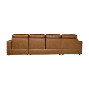 English Elm 3 Piece Corduroy Sectional Sofa Modular Dual Chaise Low Profile Living Room Set B343S00056