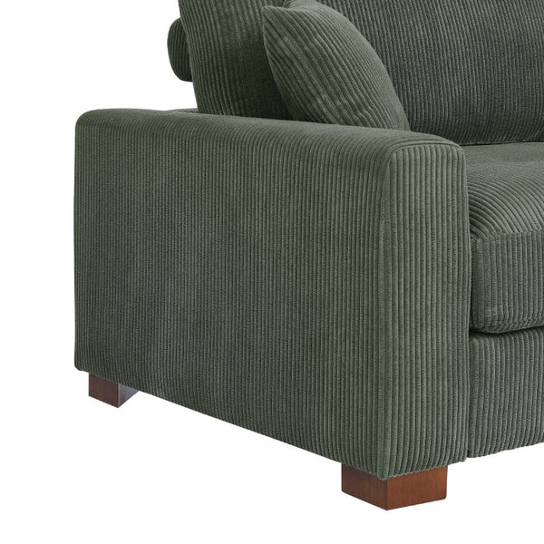 English Elm 164 Inch Corduroy Modular Sectional Reversible Seven Seat Living Room Sofa with Headrests B343S00059