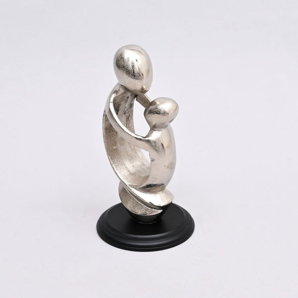 English Elm Embrace of Love Abstract Aluminum Sculpture Nickel Finish Modern Figurine Decor B346P324815