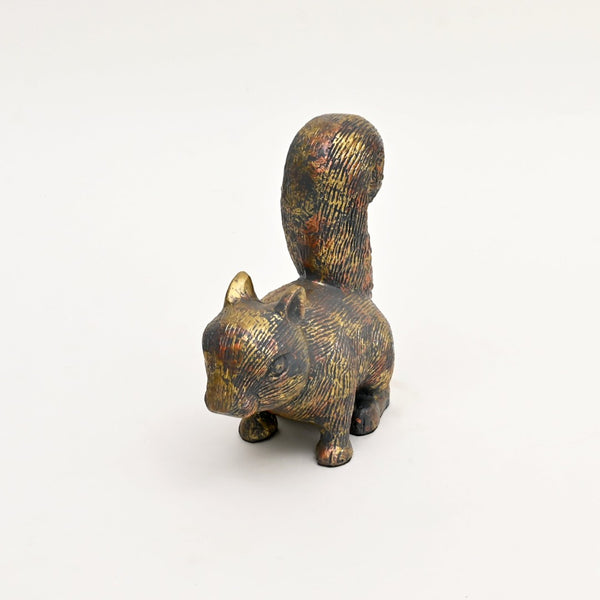 English Elm Curious Squirrel Cast Aluminum Figurine with Antique Patina for Shelves and Mantels B346P324830