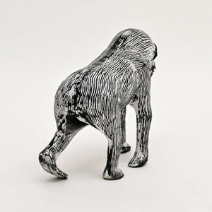 English Elm Decorative Cast Aluminum Gorilla Statue Blackwash Finish Bold Wildlife Art Sculpture B346P324834