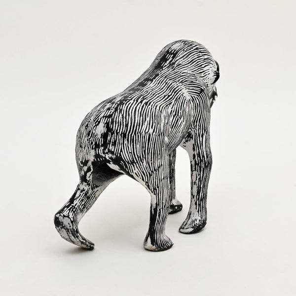 English Elm Decorative Cast Aluminum Gorilla Statue Blackwash Finish Bold Wildlife Art Sculpture B346P324834