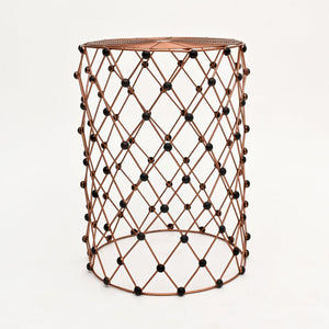 English Elm Rustic Charm Iron Wire Nesting Stool Set of Three for Entryway or Living Room B346P324840