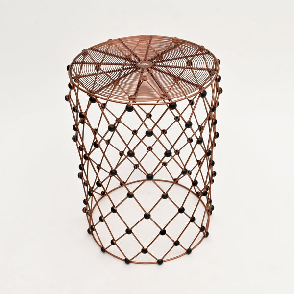 English Elm Rustic Charm Iron Wire Nesting Stool Set of Three for Entryway or Living Room B346P324840