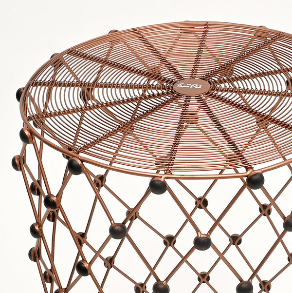 English Elm Rustic Charm Iron Wire Nesting Stool Set of Three for Entryway or Living Room B346P324840